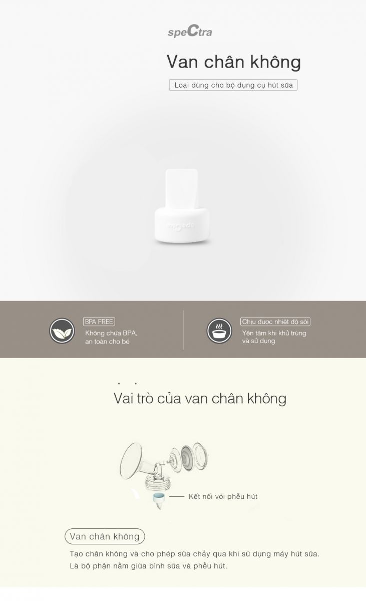 Van chân không cho máy hút sữa điện SPECTRA
