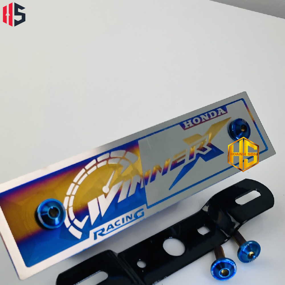 Bảng tên Winner X, bảng tên 3D titan 100%, Full bảng tên  ốc titan và pass gắn