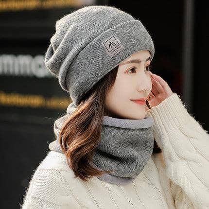 Set mũ len kèm khăn ấm áp cho mùa đông