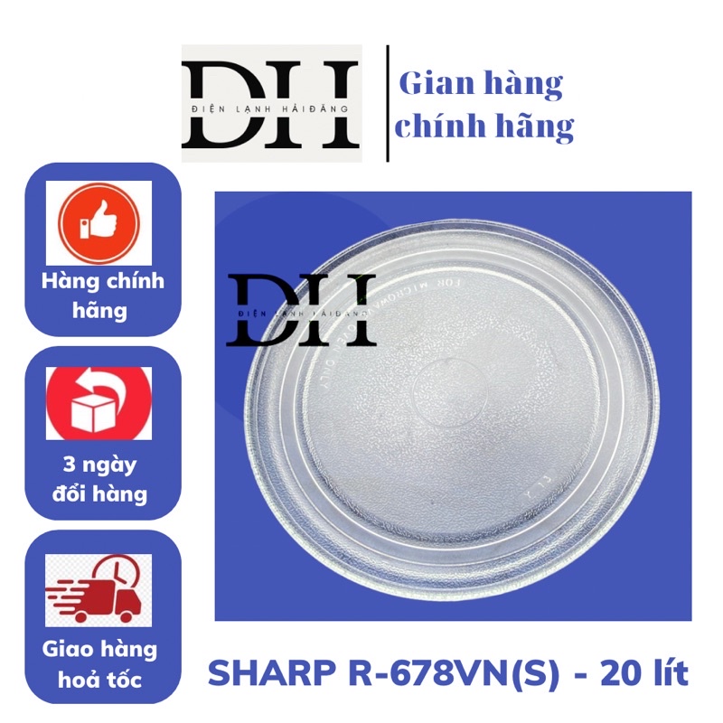 Đĩa lò vi sóng sharp r-678vn 20 lít chính hãng - sharp r678vns