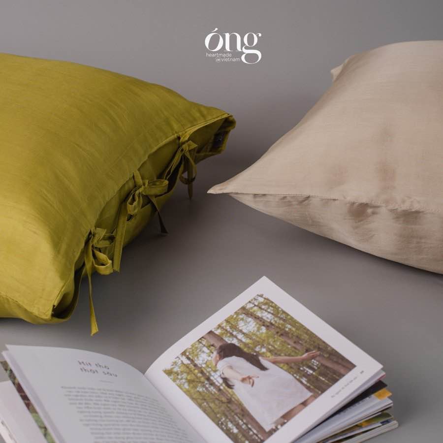 Vỏ gối lụa tơ tằm tự nhiên - Óng silk