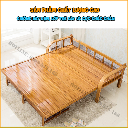 Ghế sofa tre, giường tre gấp gọn đa năng hiện đại
