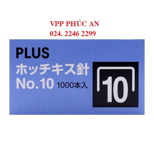 01 hộp đạn ghim số 10 plus, chính hãng - kim bấm số 10 - chân ghim số 10 plus