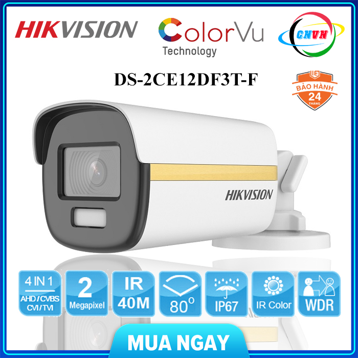 Camera hikvision hd-tvi 2 mp ds-2ce12df3t-f - công nghệ việt nam