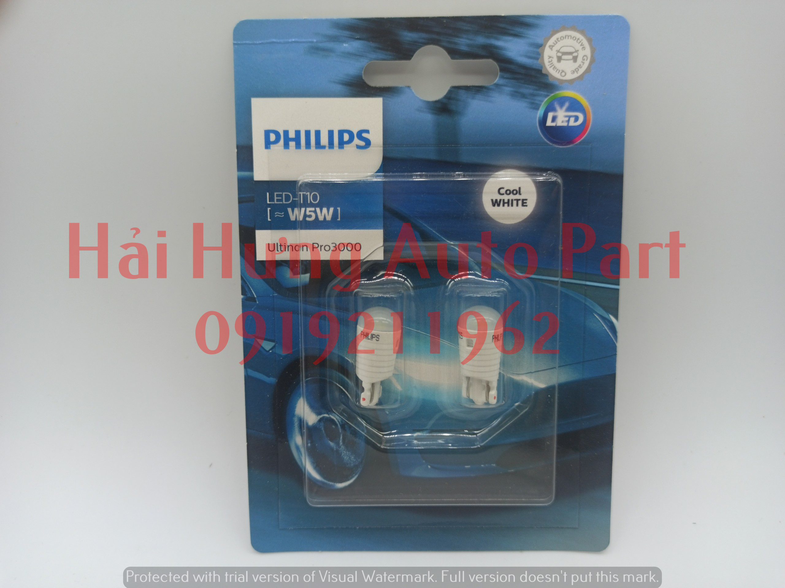 Bóng đèn Led Philips chân T10 dùng cho ô tô xe máy 12V 5W