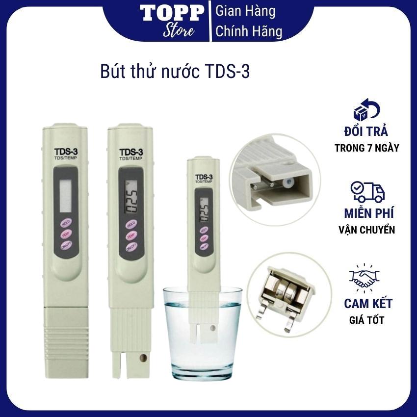 Bút thử nước, bút thử nước sạch cao cấp, máy thử nước TDS-3, dụng cụ kiểm tra độ tinh khiết của nước, bút đo độ pH