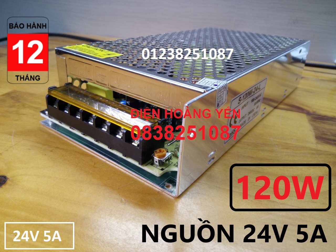 Bộ đổi nguồn 220V sang 24V-5A (DC) ( tổ ong)