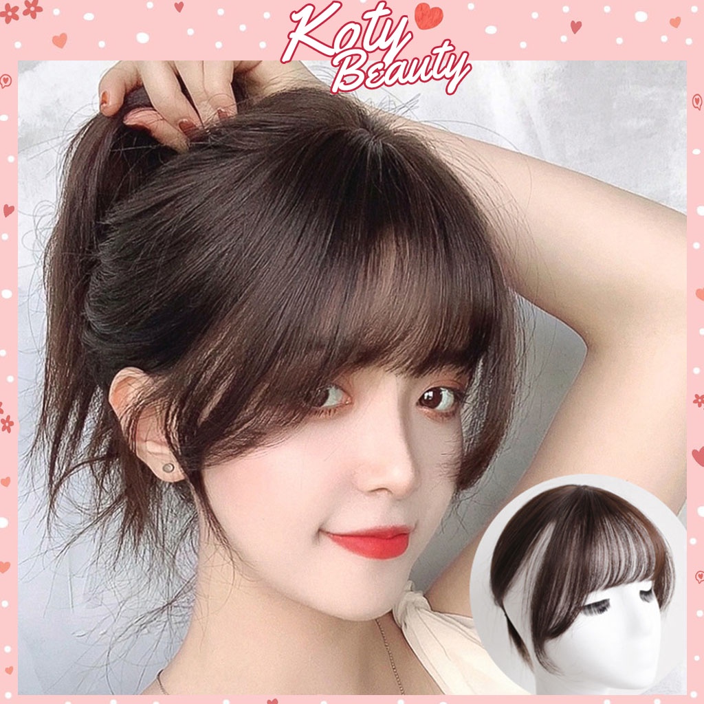 Tóc giả mái thưa 3d tóc thật 100% loại 2 kẹp tg204
