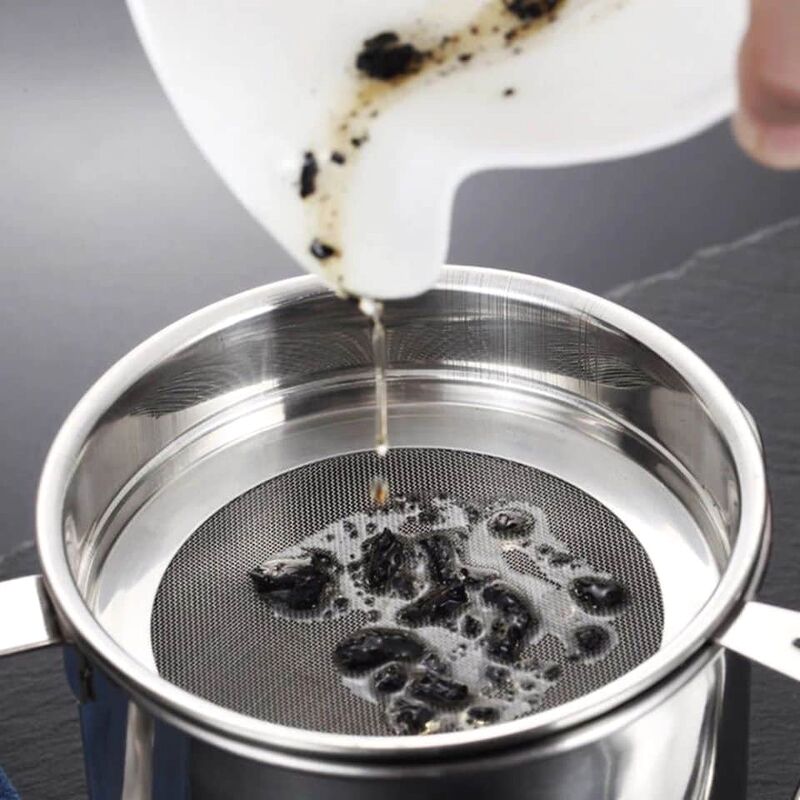 CA LỌC DẦU ĂN INOX LÀM BẰNG INOX SUS 304 CAO CẤP KHÔNG GỈ, SÁNG BÓNG(OIL FILTER CUP)