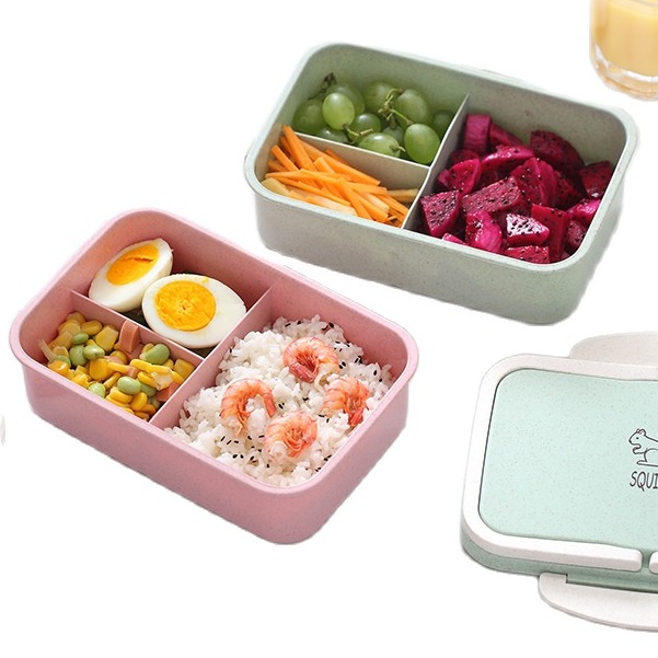 (TẶNG KÈM MUỖNG) HỘP CƠM 2 TẦNG LÚA MẠCH SQIRREL AN TOÀN CHẤT LƯỢNG TỐT - Hộp Cơm 2 Tầng chất liệu lúa mạch an toàn sức khỏe - Hộp đựng cơm trưa - Hộp cơm văn phòng - Hộp cơm lúa mạch