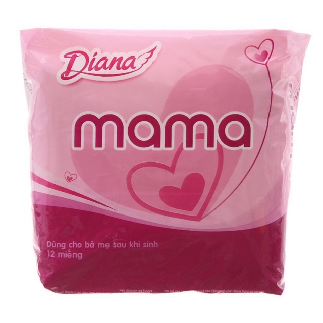 Băng vệ sinh Mama gói 12 miếng cho mẹ sau sinh, cam kết sản phẩm đúng mô tả, chất lượng đảm bảo
