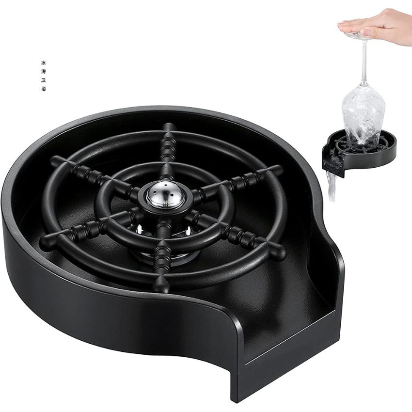 Bộ Phụ Kiện Rửa Ly Cốc Nhà Bếp, Dụng Cụ Rửa Cốc Chén Vòi Nước Tự Động Gắn Chậu, Hàng Cao Cấp Thông Minh, Tiện Lợi