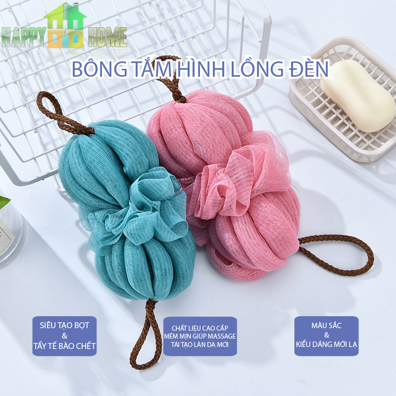 Bông Tắm Lồng Đèn Cao Cấp Hàn Quốc Siêu Mềm Mịn, Tạo Bọt Và Matxa Cơ Thể
