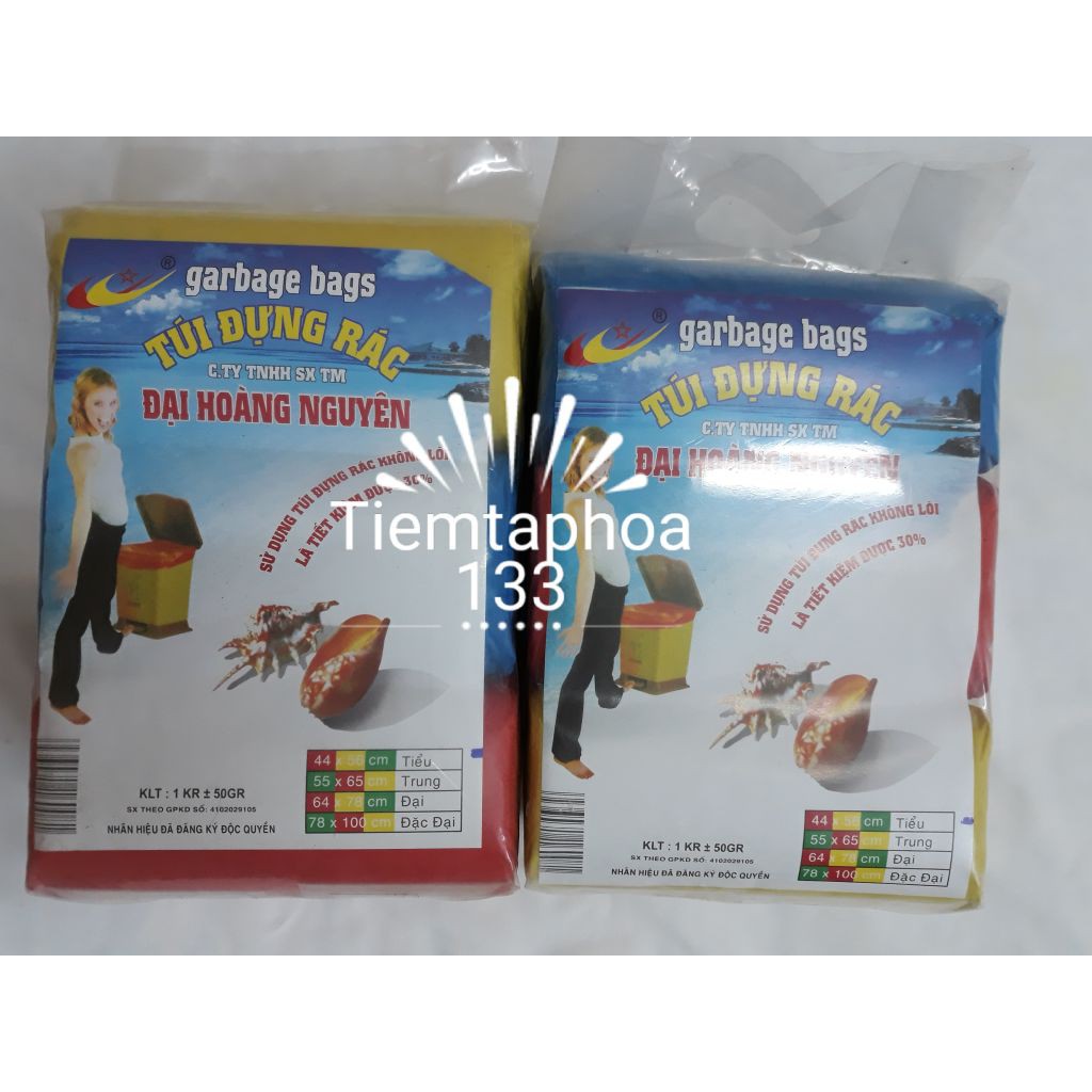 Bao túi đựng rác giá rẻ Đại Hoàng Nguyên kích thước tiểu trung đại