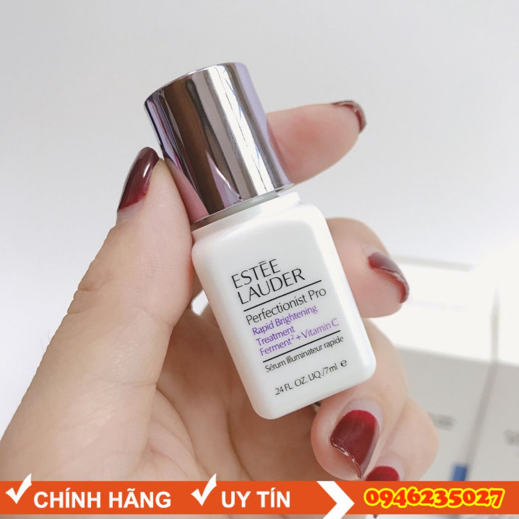 Tinh chất trắng da trẻ hóa Estee Lauder Perfectionist Pro Vitamin C 7ml, giúp tẩy da chết trên da một cách nhẹ nhàng và HA giúp làm căng đầy da ngay tức thì