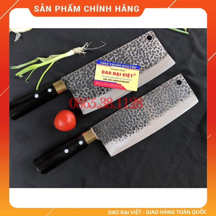 Dao bếp, bộ 2 dao chặt thái thép nhíp không gỉ, dao chặt gà vịt chặt xương, dao thái - hàng cao cấp