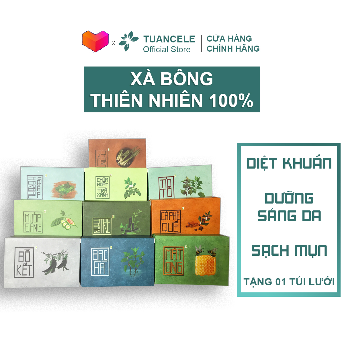 [GIẢM 3K] Xà Bông Sinh Dược Xà Bông Mướp Đắng Xà Phòng Nghệ Thiên Nhiên Handmade