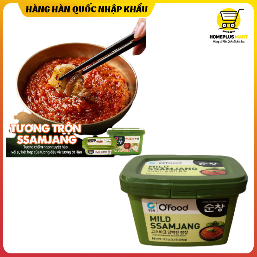 Tương đậu Chung Jung One O'food, Hàn Quốc hũ 500gr, dùng để chấm thịt nướng, luộc, cơm trộn ăn liền, canh rong biển, tokkboki, homeplus mart