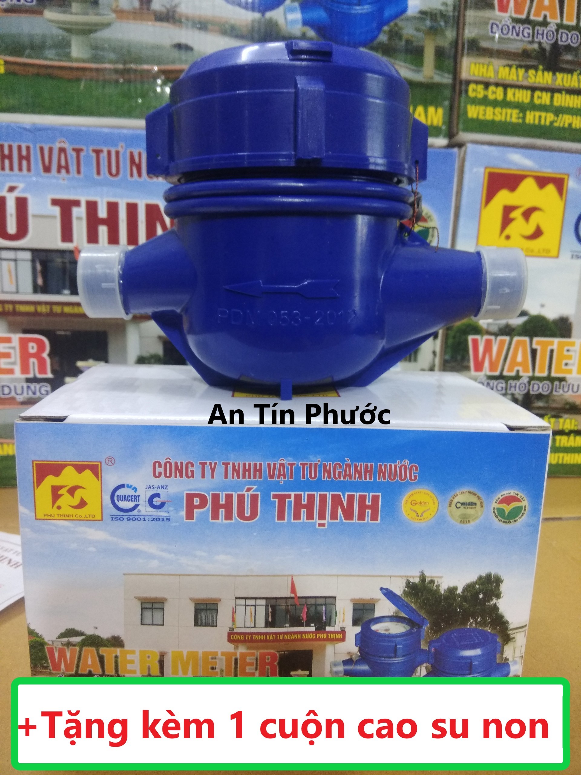 Đồng hồ nước Phú Thịnh PT314 + Tặng kèm 1 cuộn cao su non