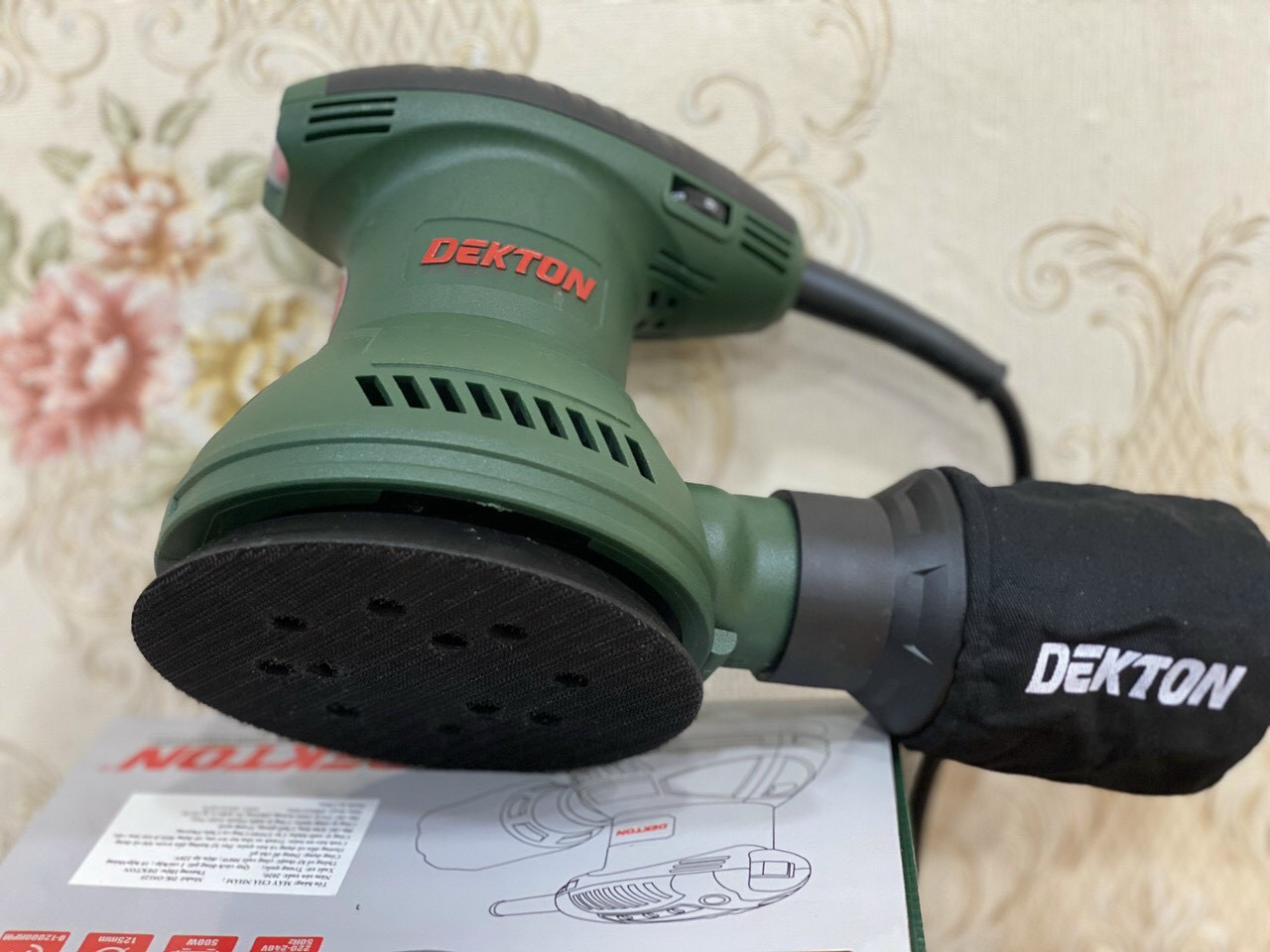 Máy chà nhám tròn 450w dekton dk-os125