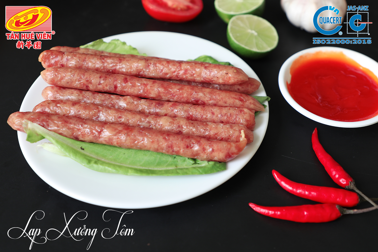 Lạp xưởng tôm hộp 500gr tân huê viên