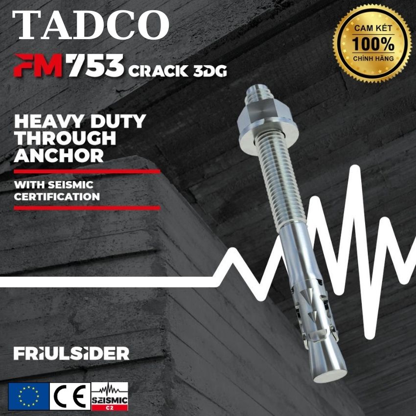 [có Video] Tắc kê nở sắt thép Ý cao cấp FM-753 Friulsider mạ kẽm hàng nhập khẩu ( 10 bộ/túi )