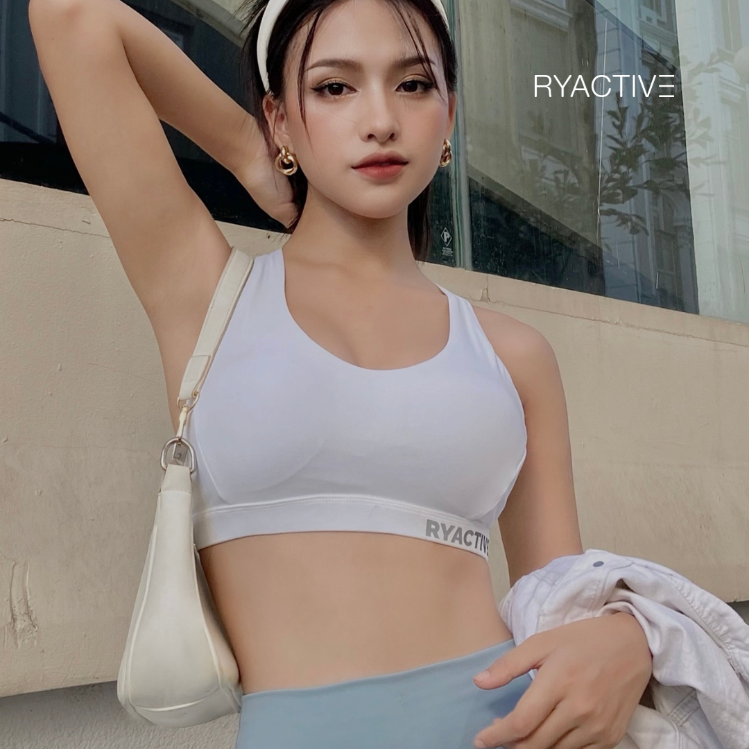 Áo ngực thể thao ryactive - y sportbra white