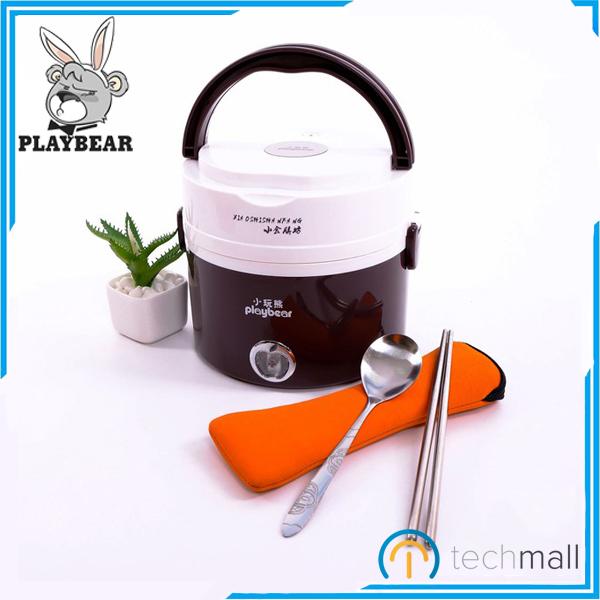 Hộp cơm hâm nóng cắm điện ruột inox 2 tầng Playbear DFH-2013 - Thiết kế cao cấp - Tiện lợi cho người sử dụng - Bảo hành 12 tháng.