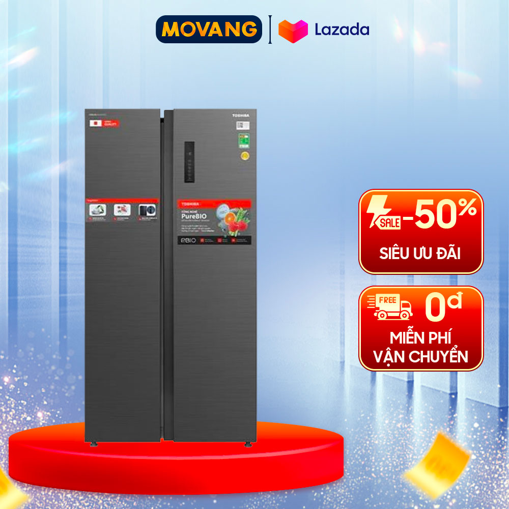 Tủ lạnh toshiba inverter 555 lít gr-rs696wi-pmv-ag - freeship hcm