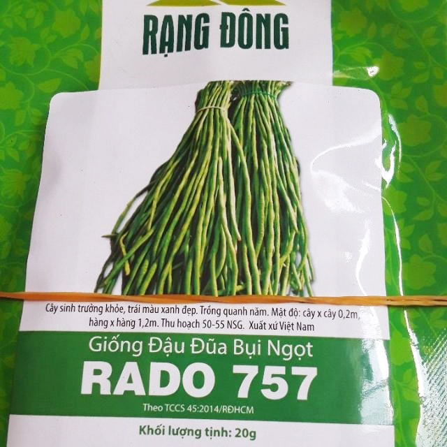 Hạt giống đậu đũa bụi ngọt Rạng Đông (20gr)