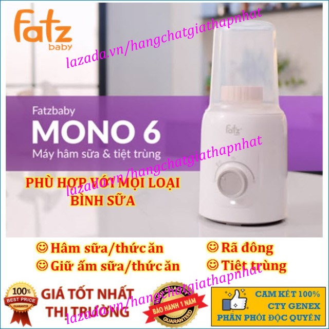 RẺ VÔ ĐỊCH Mono 6 Máy hâm sữa và tiệt trùng bình sữa Fatzbaby Fatz
