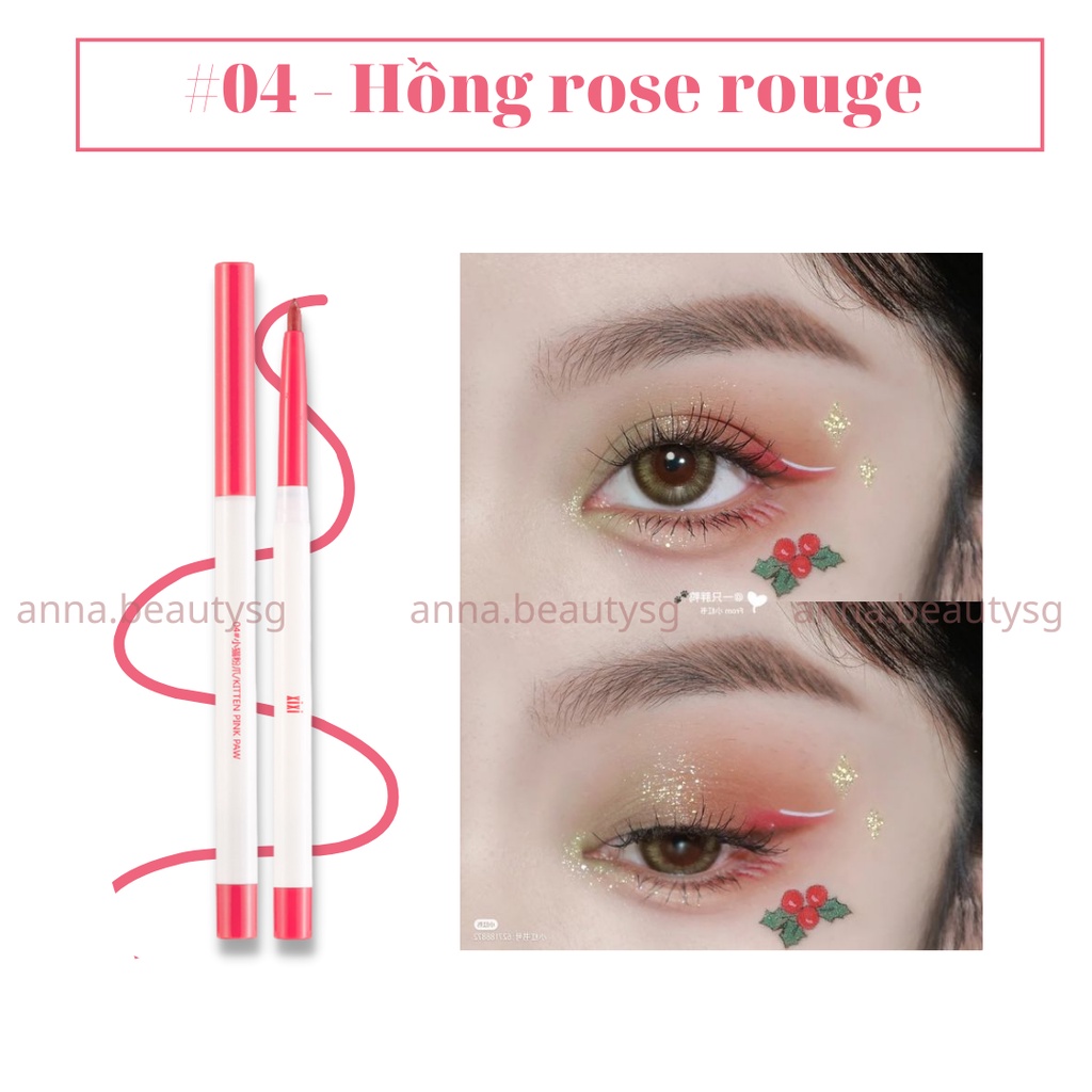 Chì kẻ mắt màu hồng không lem dễ sử dụng, chì kẻ mắt cho người mới bắt đầu