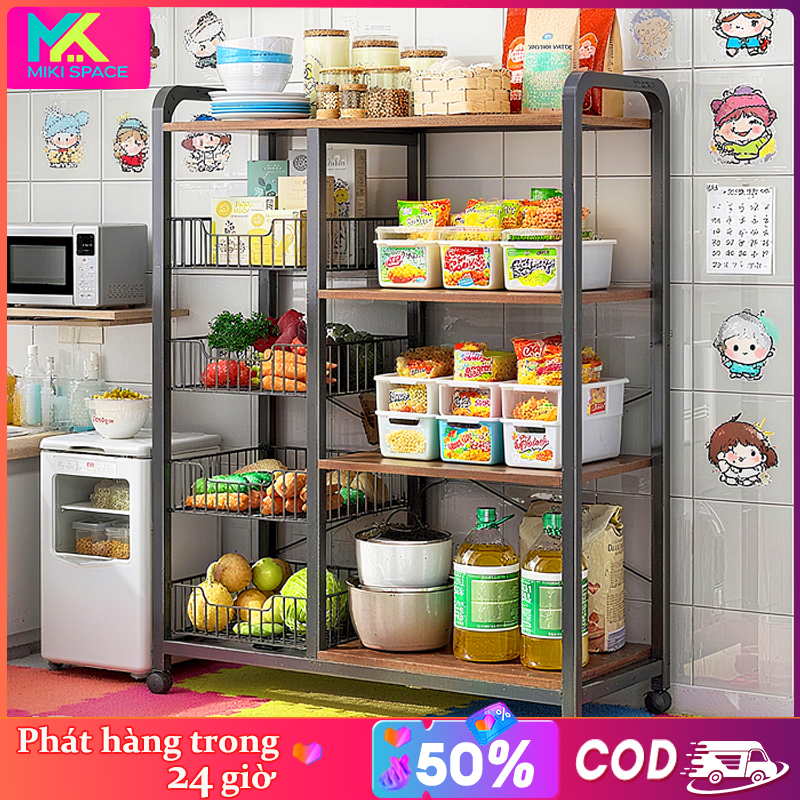 Kệ Lò Vi Sóng Kệ Lò Nướng Kệ Để Đồ Nhà Bếp Đa Năng Kệ Lưu Trữ Nhiều Lớp Bằng Gỗ Cho Nhà Bếp Dùng Nhà Bếp Bàn Ăn Bàn Ăn