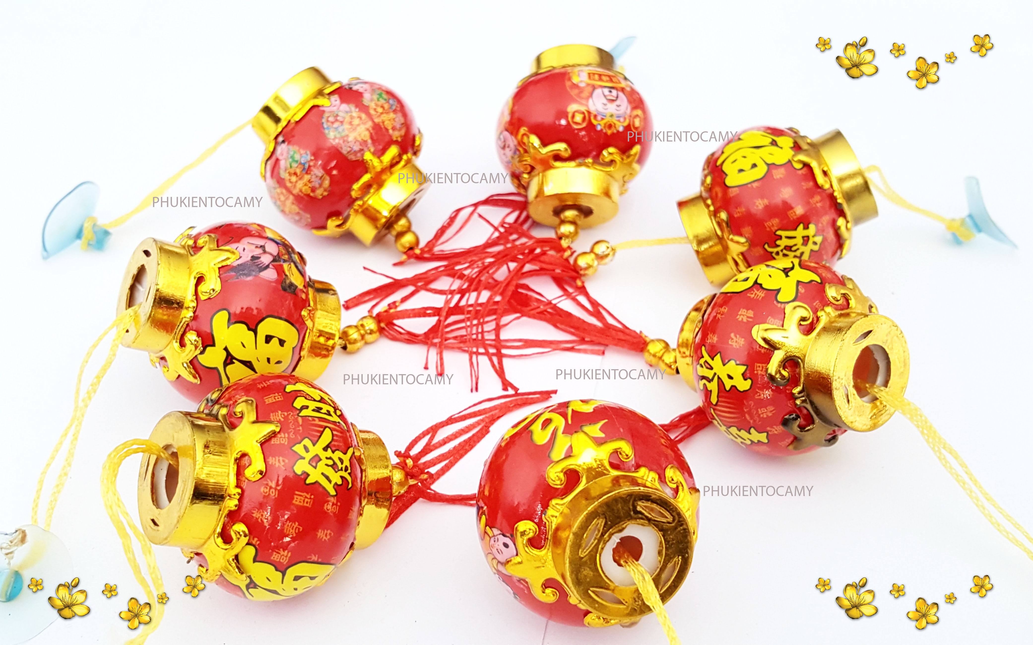 Combo 10 cái lồng đèn nhí trang trí tết - treo mai-treo đào