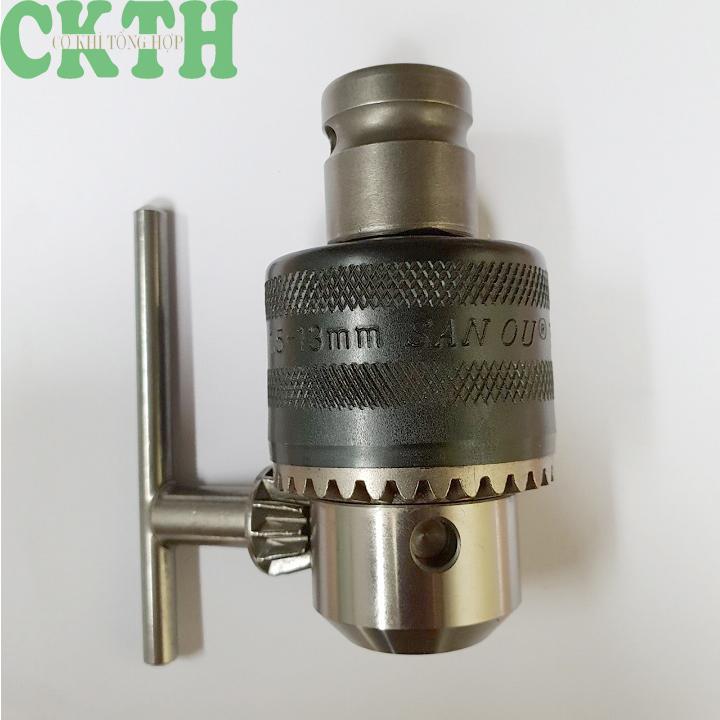 Đầu chuyển bulong sang đầu kẹp mũi khoan 13ly khóa tay