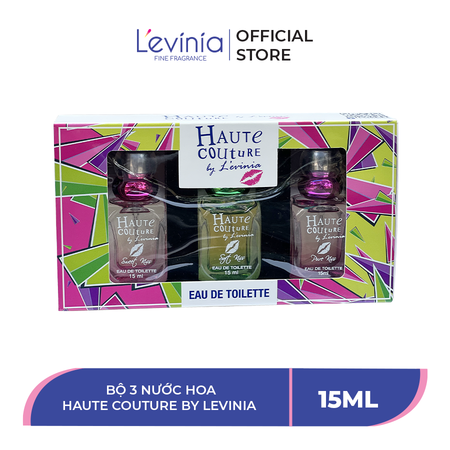 Hộp quà bộ 3 nước hoa L'evinia Haute Couture 15ml