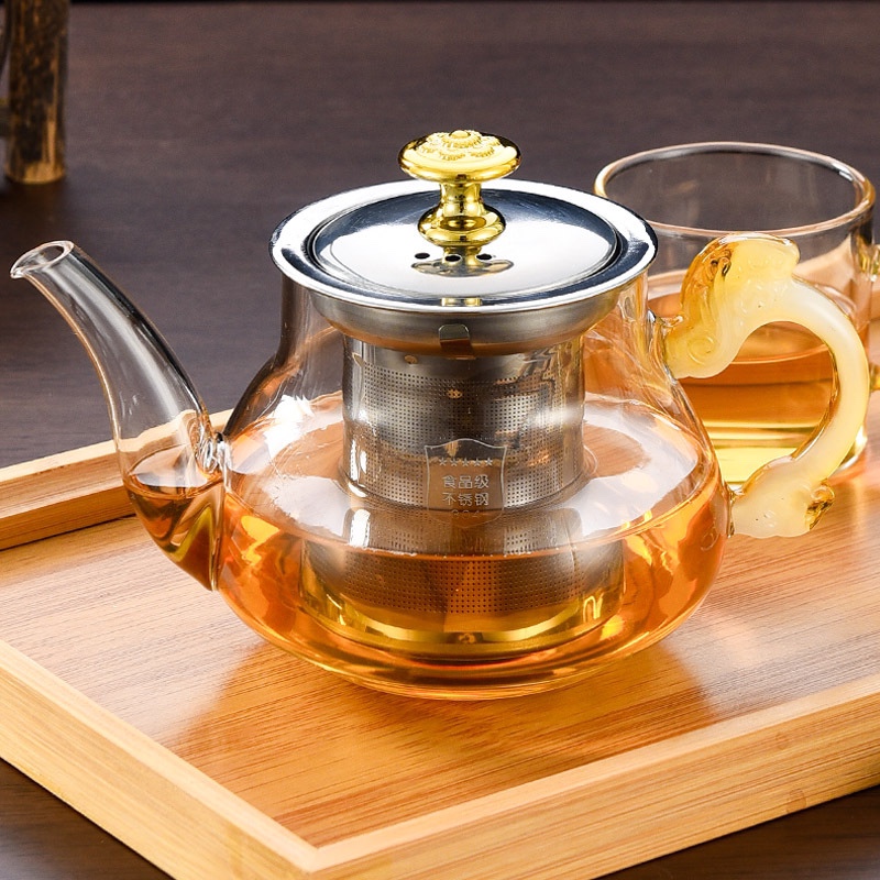 Bình pha trà thủy tinh phong cách cổ điển thể tích 600ml