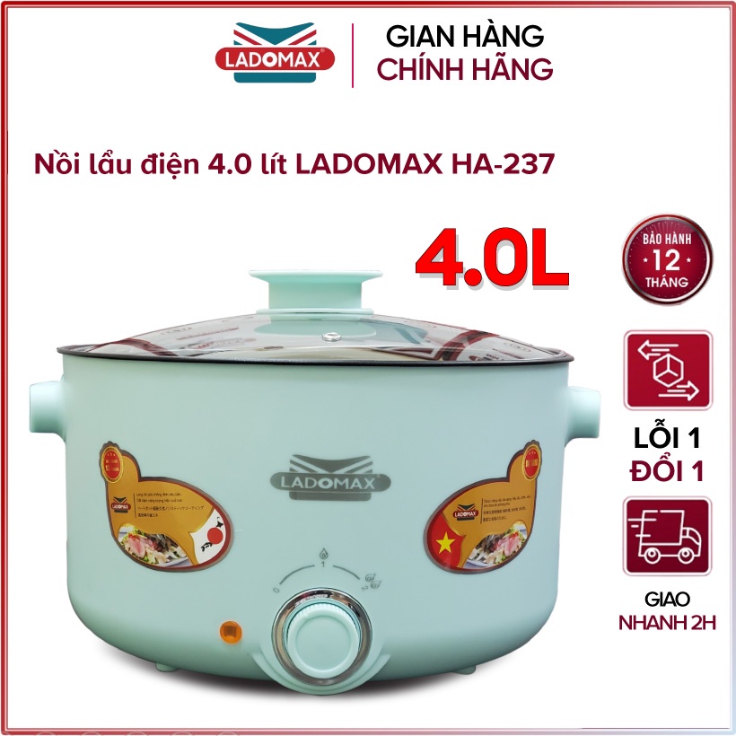 Nồi lẩu điện lòng liền 4 lít ladomax ha-237