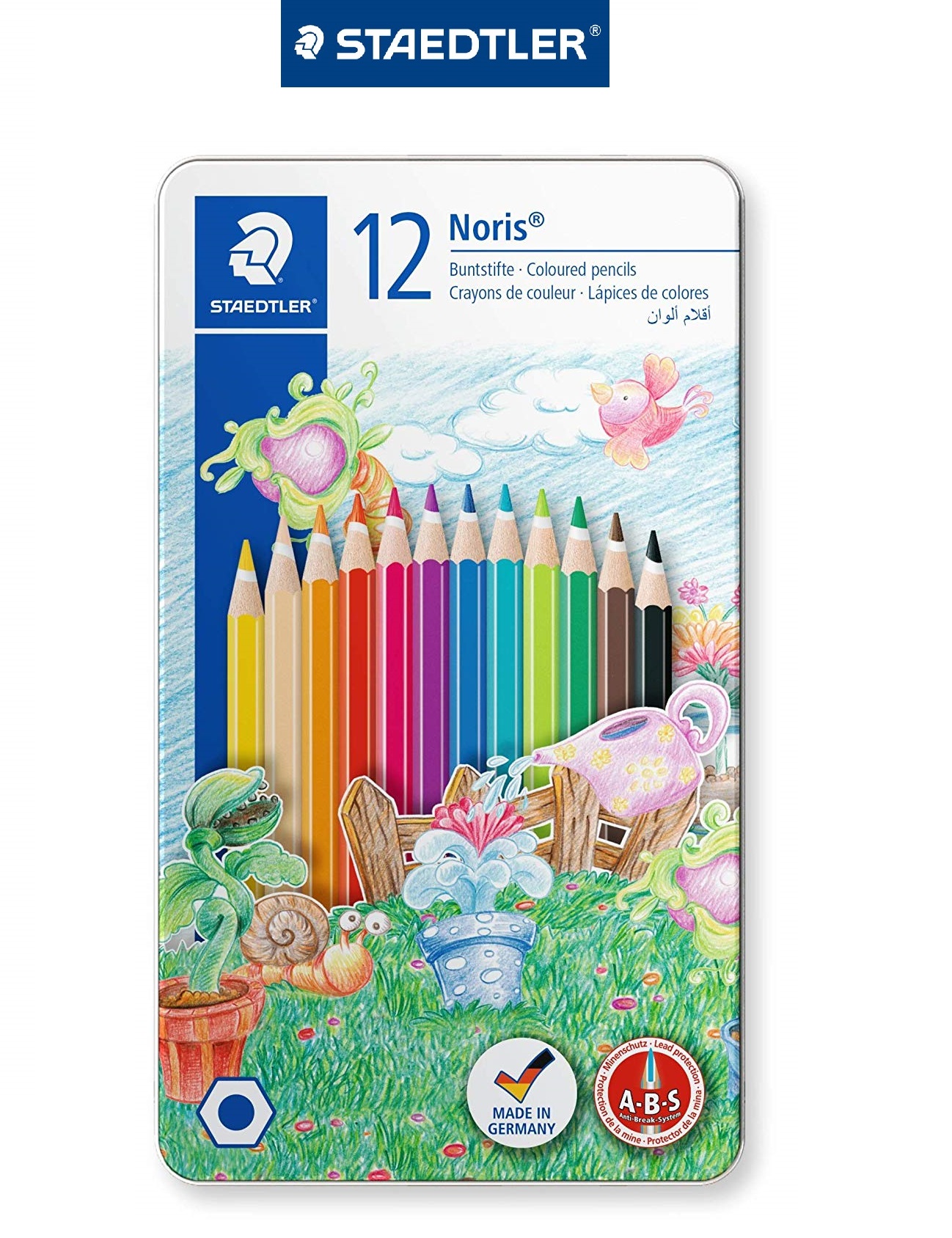 Hộp chì màu sắt cao cấp staedtler 145