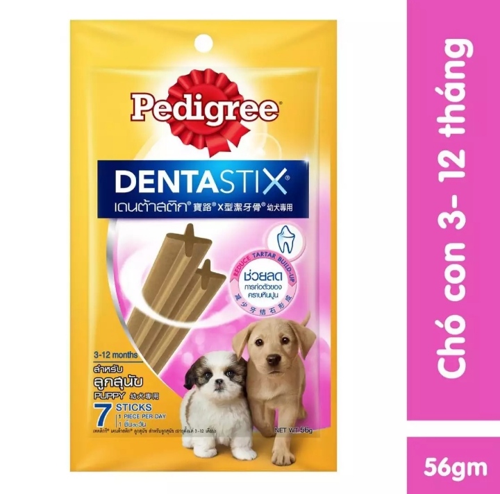 Bánh xương cho chó con Pedigree Dentastix 56g