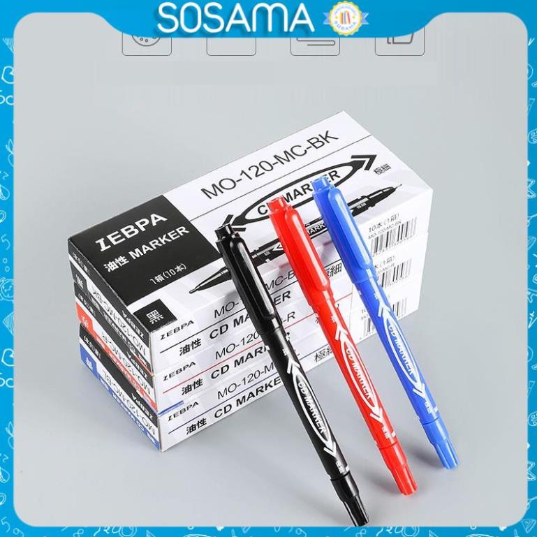 Bút dạ kolano bút đánh dấu marker 2 đầu size bé bút lông dầu đánh dấu không trôi mực sp-001370