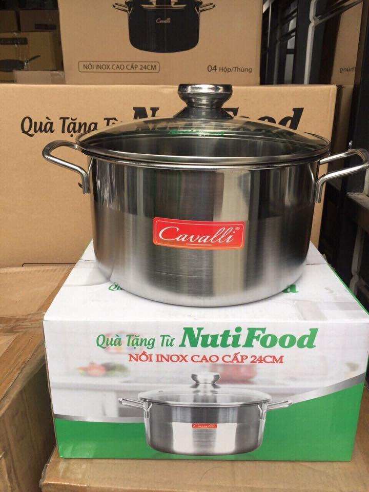 Nồi inox cao cấp 24cm cavalli - hàng khuyến mãi từ nutifood