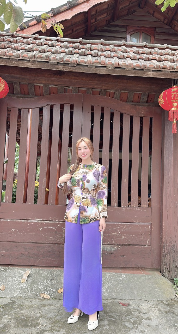Đồ lam đi chùa lụa đẹp cao cấp trang nhã
