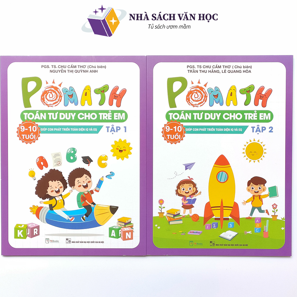 Sách - combo toán tư duy pomath cho trẻ 9 - 10 tuổi