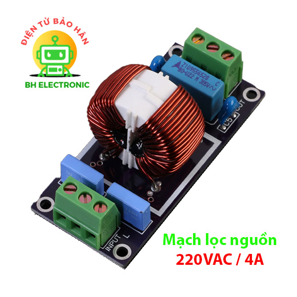 Mạch lọc nhiễu nguồn emi 220vac 4a