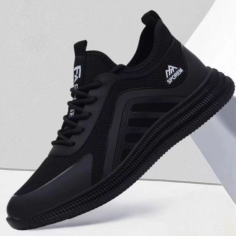 Men's Shoes - Classy Sporemm Black Sneakers - 2