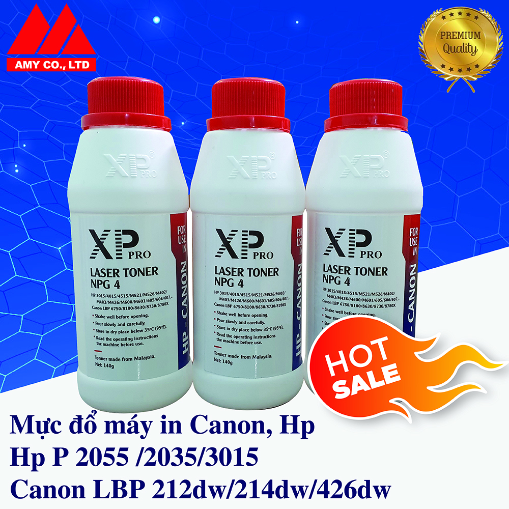 Mực đổ hp canon xppro npg- 4 | hp 3015/4014/4015/m521/526 - m402/403/426/427/m602/604/605