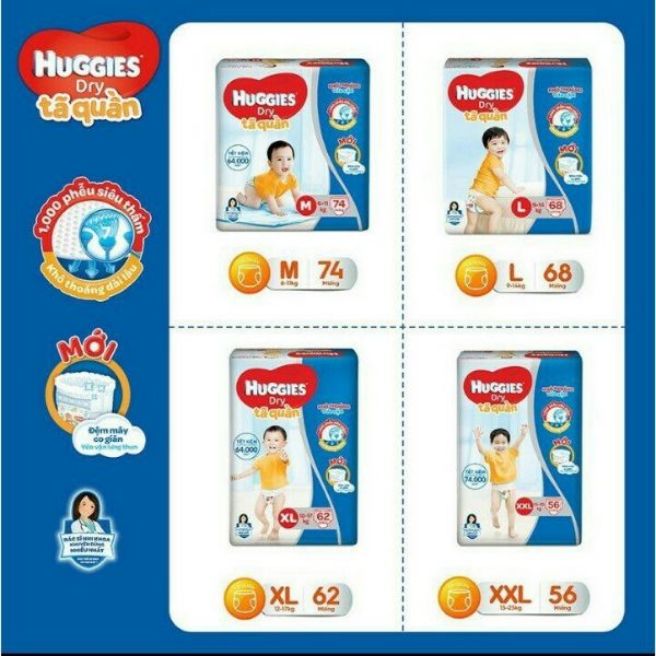 Tã quần huggies m 74 miếng, m74