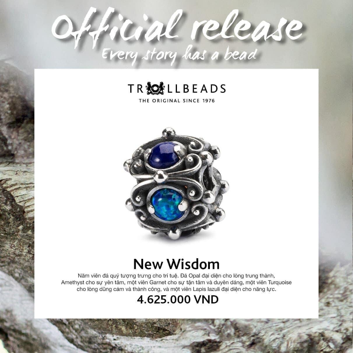 Trollbeads Bead bạc Cao Cấp New Wisdom