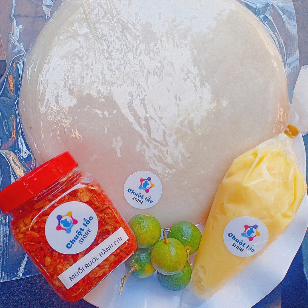 Đồ ăn vặt Combo bánh tráng phơi sương muối ruốc hành phi bơ tắc